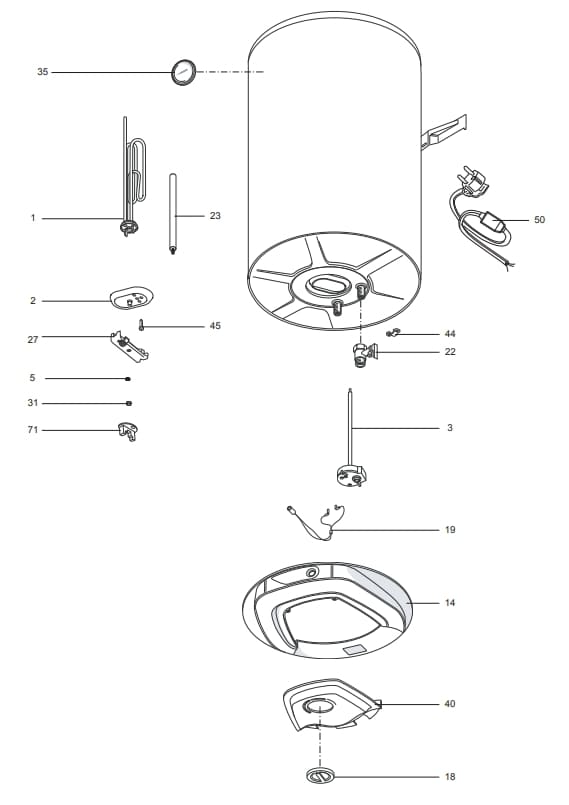 Запчасти Ariston ABS PLT 80 V SLIM купить в Санкт-Петербурге