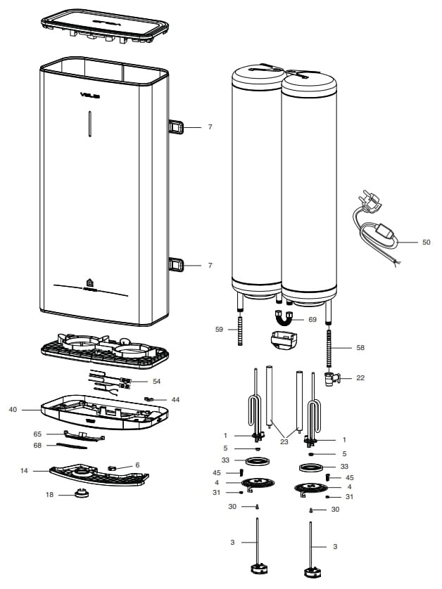 Запчасти Ariston VELIS TECH R ABS 100 купить в Санкт-Петербурге