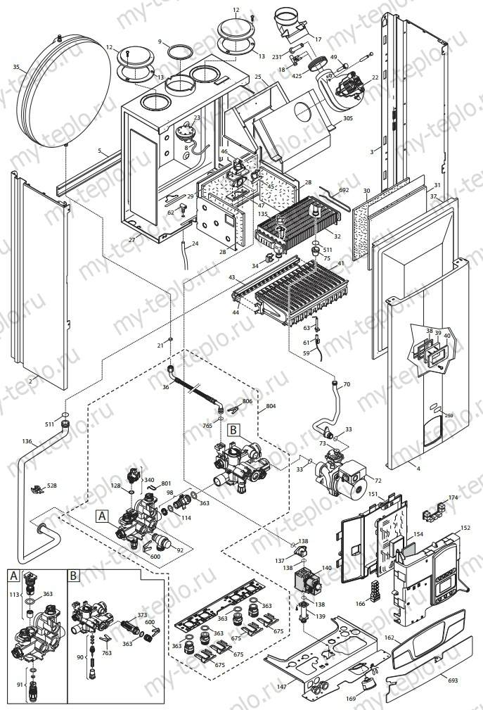 Запчасти Baxi FOURTECH 1.14 F купить в Санкт-Петербурге