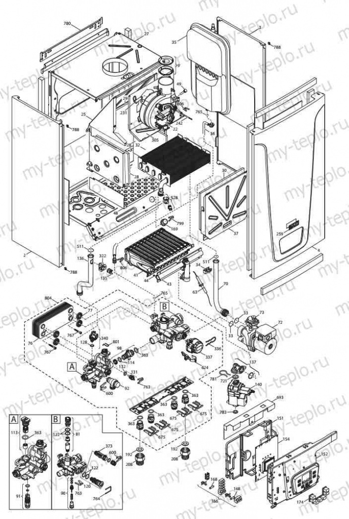 Запчасти Baxi ECO Compact 1.24f Запчасти Baxi ECO Compact 1.24f в Санкт-Петербурге