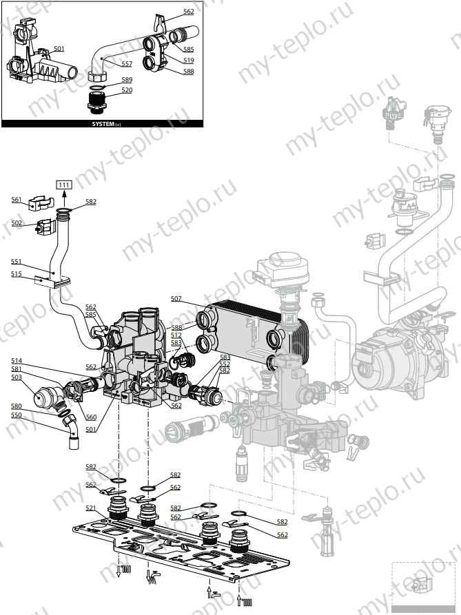 Запчасти Ariston GENUS EVO 24 FF купить в Санкт-Петербурге