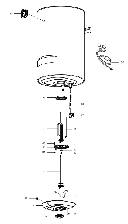 Запчасти Ariston PRO1 R INOX ABS 80 V купить в Санкт-Петербурге